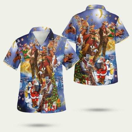 Cowboy Happy And Christmas Hawaiian Shirt
