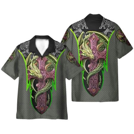 Cross Dragon Hawaiian Shirt