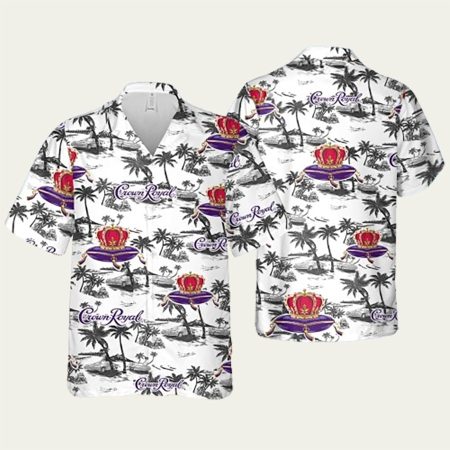 Crown Royal Sea Island Pattern Hawaiian Shirt