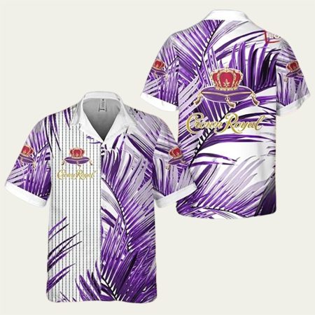 Crown Royal Palm Leaves Summer Hawaiian Shirt