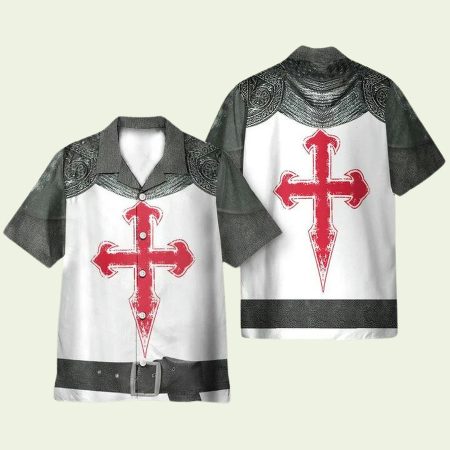 Crusader Knight Armor Hawaiian Shirt