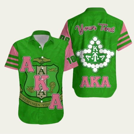 Personalized Alpha Kappa Alpha 1908 Akas Hawaiian Shirt