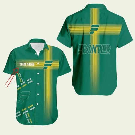 Frontier Airlines Logo Brand New Seashell Brand New Beach Hawaiian Shirt