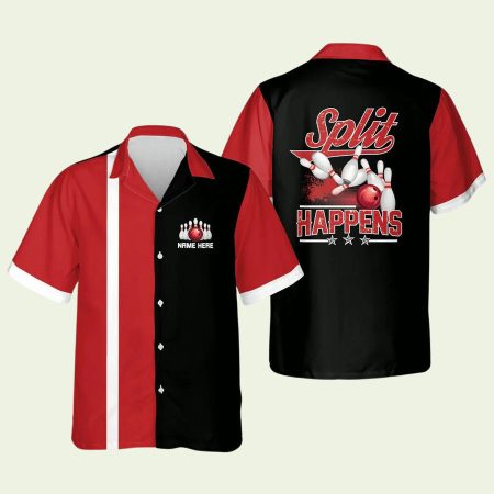 Funny Split Happens Bowling Hawaiian Shirt
