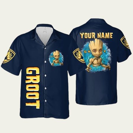 Personalized Groot Eye Guardian Of The Galaxy Hawaiian Shirt
