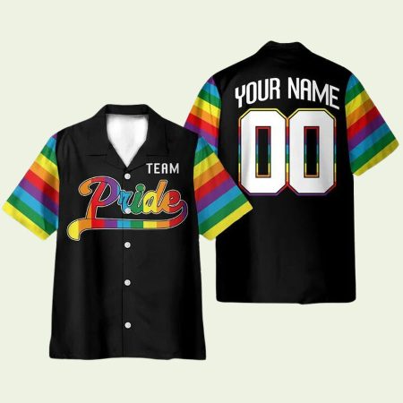 Lgbt Pride Team And Number Hawaiian Shirt