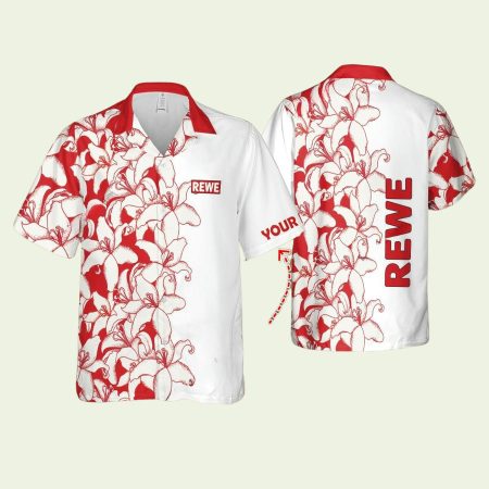 Rewe Flower Brand Logo  Hawaiian Shirt