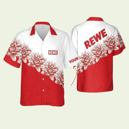 Rewe Flower Brand Logo Hawaiian Shirt
