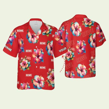 Rewe Flower Brand Logo Hawaiian Shirt