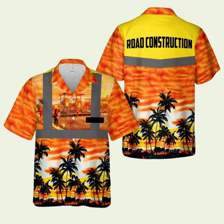 Road Construction Tropical Hawaiian Shirt