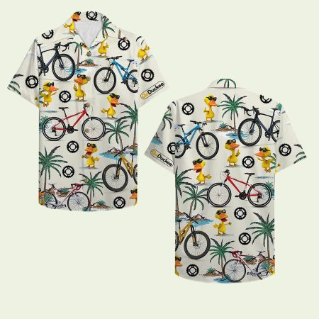 Cycling Duck Hawaiian Shirt