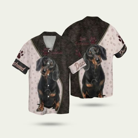 Dachshund Lover Paw Pattern Hawaiian Shirt