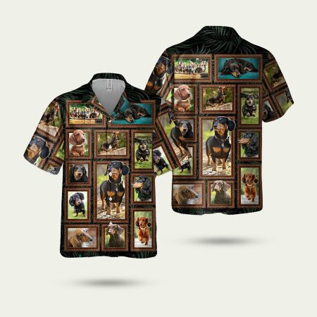 Dachshund Summer Dog Beach Retro Hawaiian Shirt