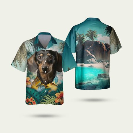 Dachshund Tropical Hawaiian Shirt