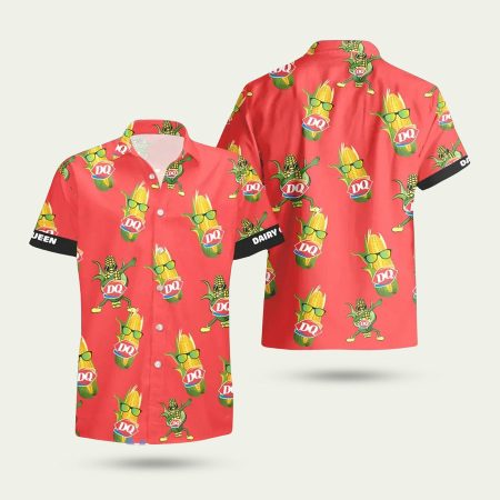 Dairy Queen Funny Corn Aloha Hawaiian Shirt