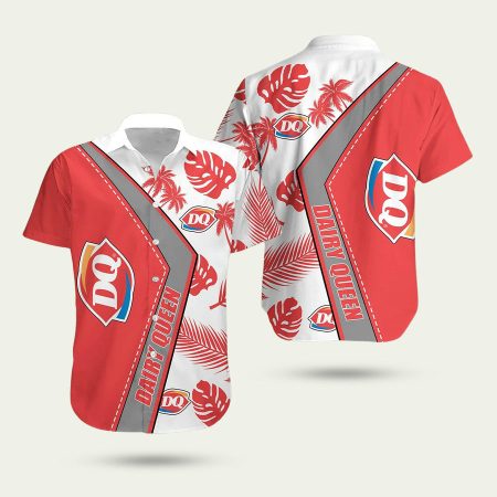 Dairy Queen Logo Tropical Hawaiian Shirt
