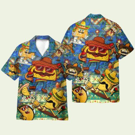 Dancing Tacos Mexico Style Hawaiian Shirt
