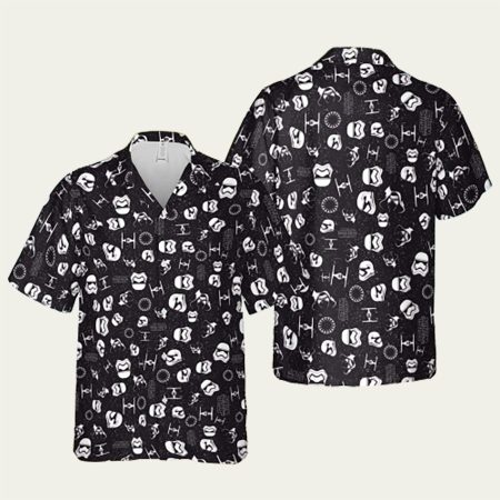Darth Vader Face Black Summer Hawaiian Shirt