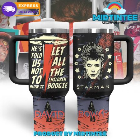 David Bowie Starman Let All The Children  30oz or 40oz Tumbler With Handle HG