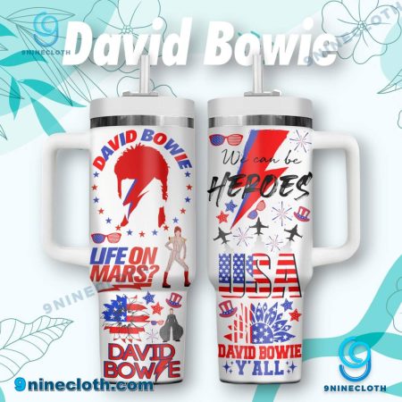 David Bowie Usa Happy 4th Of July 40oz Tumbler With Handle HG