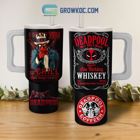 Deadpool Starbuck Coffee 40oz Tumbler With Handle HG
