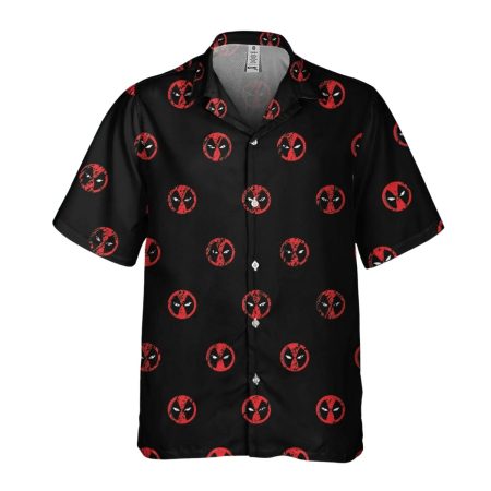 Deadpool Symbol Seamless Superhero Tropical Hawaiian Shirt
