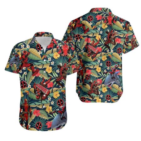 Deadpool Wade Wilson Tropical Hawaiian Shirt