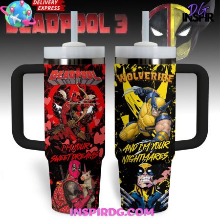 Deadpool and Wolverine Stanely Tumbler With Handle HG Cup 40z
