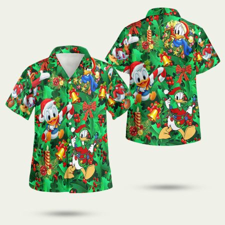 Decor Christmas With Donald Christmas Hawaiian ShirtBack