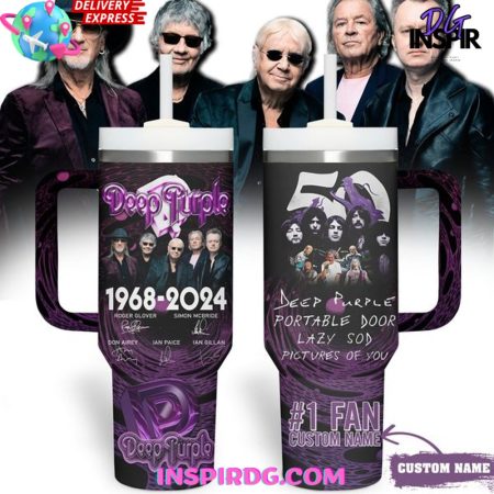 Deep Purple Band Limited Edition 30oz or 40oz Stainless Tumbler With Handle NVA