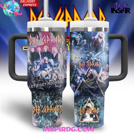 Def Leppard Lets Get Rocked  30oz 40 oz Tumbler With Handle HG Cup