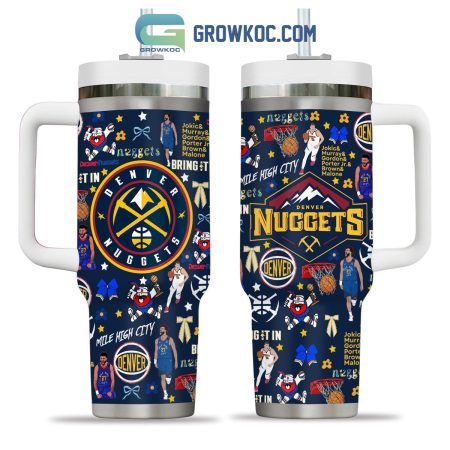 Denver Nuggets Mile High City Night Version 30oz or 40oz Stainless Tumbler With Handle NVA