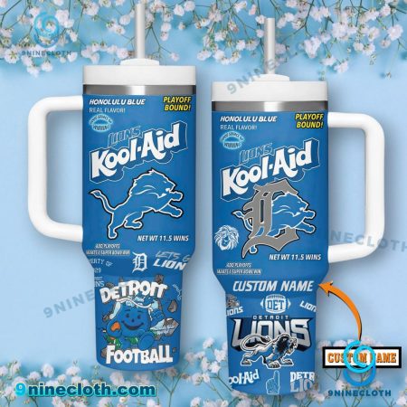 DeLionsKool-aid Honolulu Blue Personalized 40oz Tumbler With Handle HG