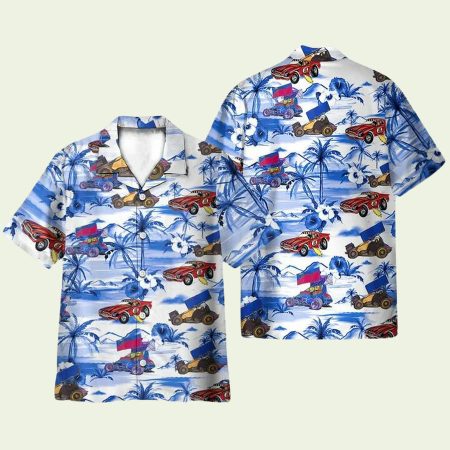 Dirt Track Racing Hawaiian Shirt