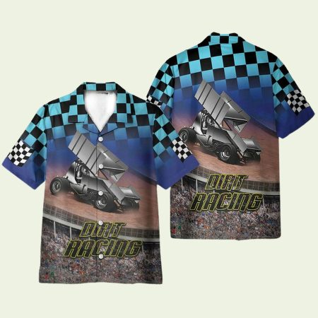 Dirt Track Racing Hawaiian Shirt
