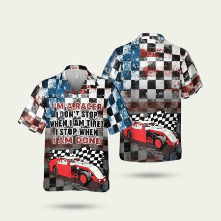 Dirt Track Racing Hawaiian Shirt
