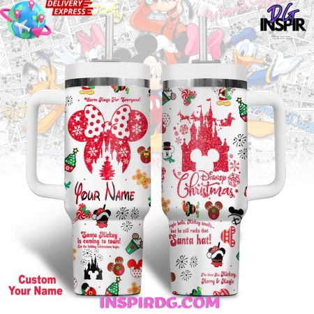 Disney Christmas Custom  30oz 40 oz Tumbler With Handle HG Cup