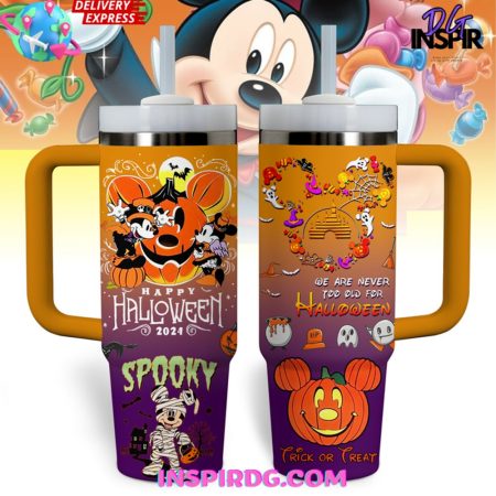 Disney Happy Halloween 2024 Mickey House 30oz or 40oz Stainless Tumbler With Handle NVA