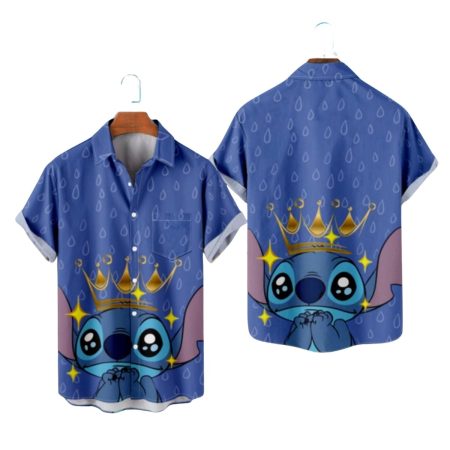 Disney Lilo & Stitch King Crown Hawaiian Shirt