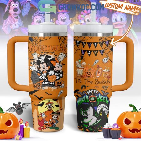 Disney Mickey Mouse And Friend Halloween Tis The Season  30oz or 30oz or 40oz Stainless Steel Tumbler With Handle HG With Handle HG