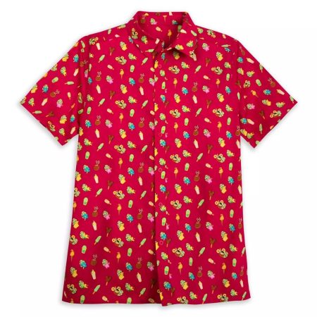 Disney Parks Red Pattern Hawaiian Shirt