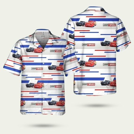 Disney Cars Top Racers Of The Piston Cup Seamless Art Hawaiian Shirt