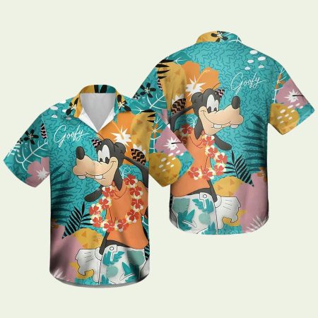 Disney Goofy Palm Leaves Hawaiian Shirt