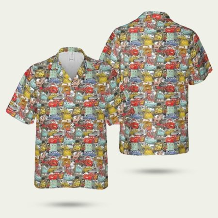 Disney Pixar Cars Sketched Hawaiian Shirt
