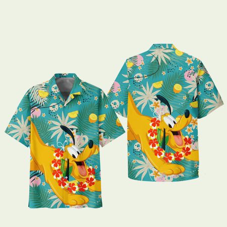 Disney Pluto Dog Ocean Summer Hawaiian Shirt