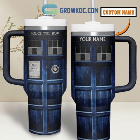 Doctor Who Fan Personalized 30oz or 40oz Stainless Tumbler With Handle NVA