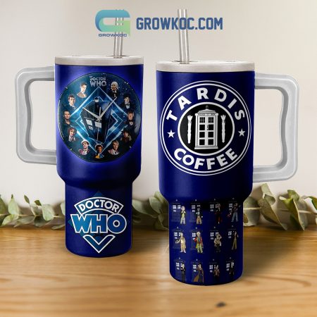 Doctor Who Tardis Coffee 30oz or 40oz Stainless Tumbler With Handle NVA