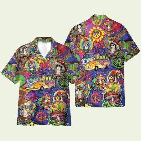 Don’t Worry Be Hippie Colorful Hawaiian Shirt