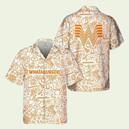 Doodle Art Whataburger Logo Hawaiian Shirt