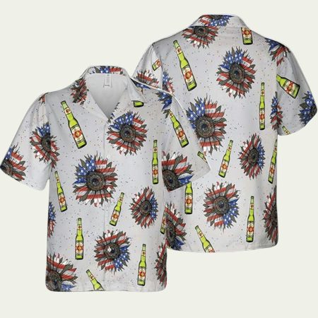 Dos Equis Xx Sunflowered 4Th Of July Summer Vibes Hawaiian Shirt